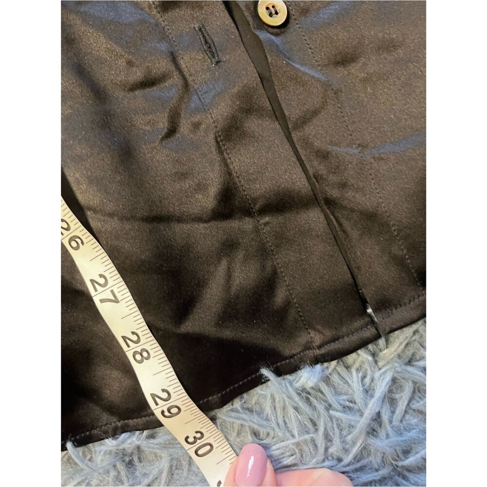 SlipingToSoft Black Silk Blouse 100% Pure Mulberry Silk Quiet Luxury Size XXL - Picture 5 of 8